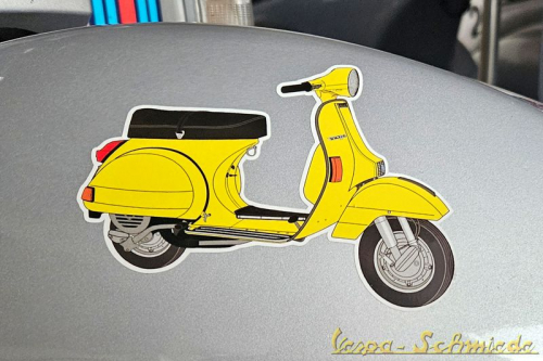 Aufkleber "Vespa PX" - Gelb